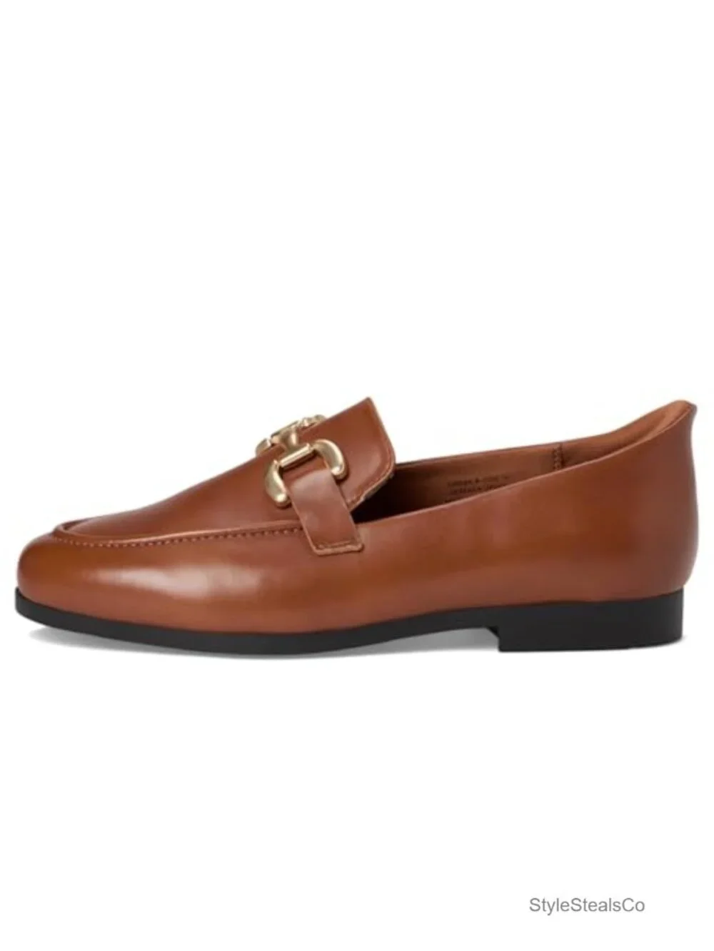 Leather Hands-Free Slip-On Loafers Moc Toe with Cushioned Insole